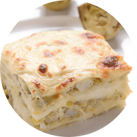 Lasagna Alcachofa Espárrago